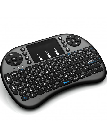 
Mini belaidė klaviatūra su jutikliniu skydeliu, apšvietimu, skirta „Smart TV BT“
