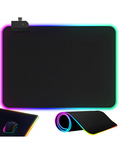 
Žaidimų stalo kilimėlis su apšviestu pelės kilimėliu, 35 x 25 cm
