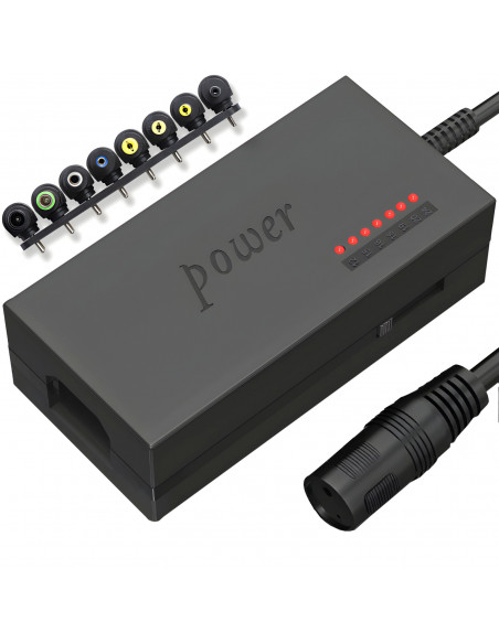 
Universalus nešiojamojo kompiuterio įkroviklis, 8 antgaliai, 96 W
