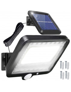 
Lauko saulės energija varomas šviestuvas su prieblandos judesio jutikliais, 100 LED
