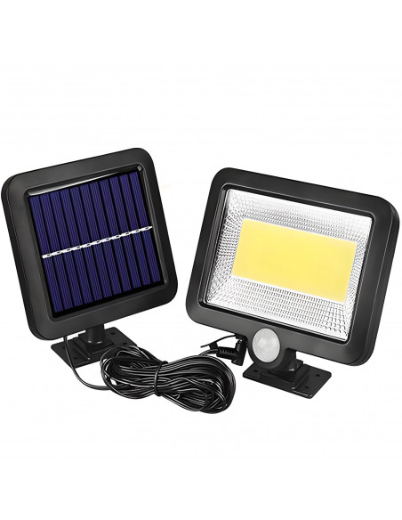 
Lauko saulės energija varomas šviestuvas su prieblandos judesio jutikliais, 100 LED
