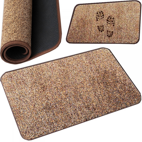 
Neslystantis durų kilimėlis 70 x 45 cm – rudas

