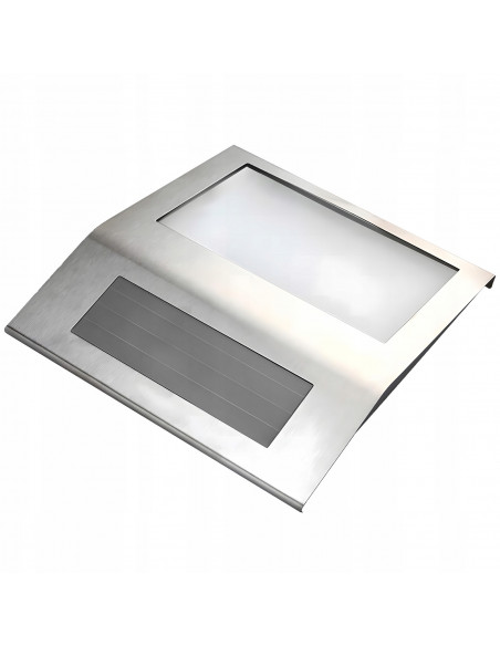 
Saulės šviesomis apšviestas namo numeris su prieblandos jutikliu, metalinis
