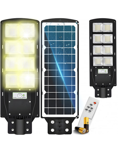 
Saulės energija varomas gatvės šviestuvas su prieblandos judesio jutikliu LED PILOT 360 W
