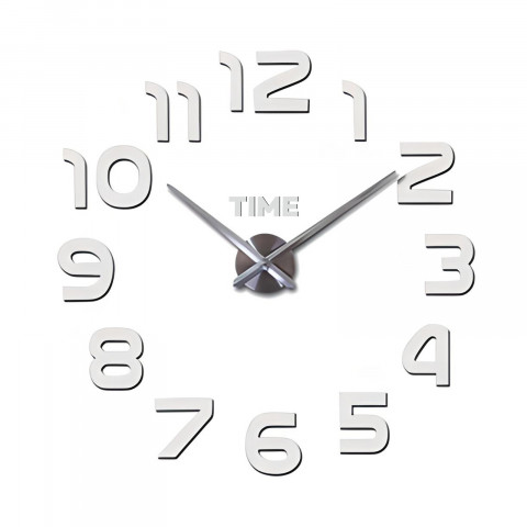 
Modernus, tylus, veidrodinis sieninis laikrodis, 60 cm skersmens
