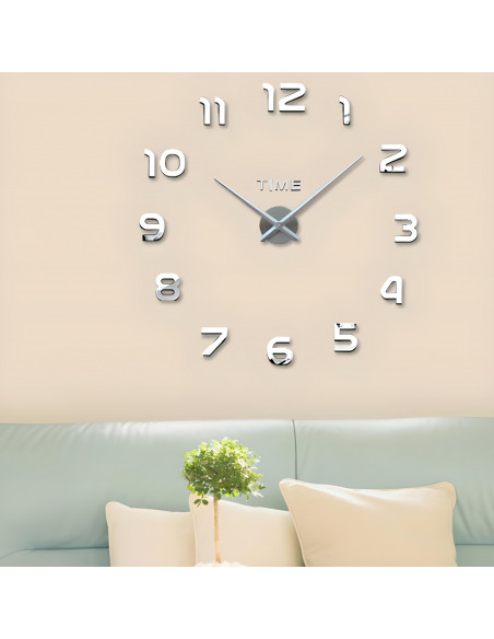 
Modernus, tylus, veidrodinis sieninis laikrodis, 60 cm skersmens
