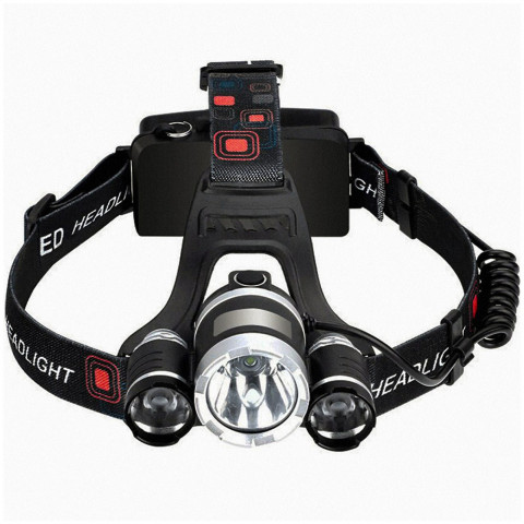 
Baterijomis maitinamas priekinis žibintas, 4 režimai, 3 šviesos diodai
