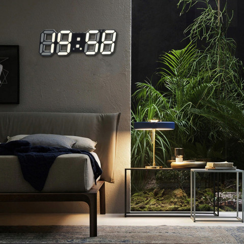 
Elektroninis laikrodis su žadintuvu, data, termometru, foniniu apšvietimu
