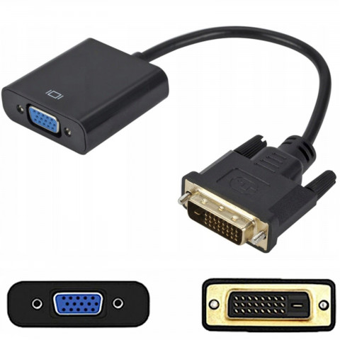 
Garso ir vaizdo adapteris DVI-D - VGA 23,5 cm
