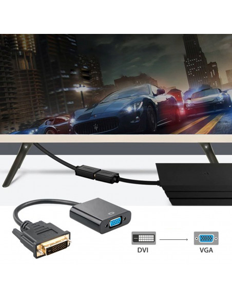 
Garso ir vaizdo adapteris DVI-D - VGA 23,5 cm
