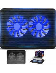 
Nešiojamojo kompiuterio aušinimo kilimėlis su 2 LED ventiliatoriais 12–15,4 colio
