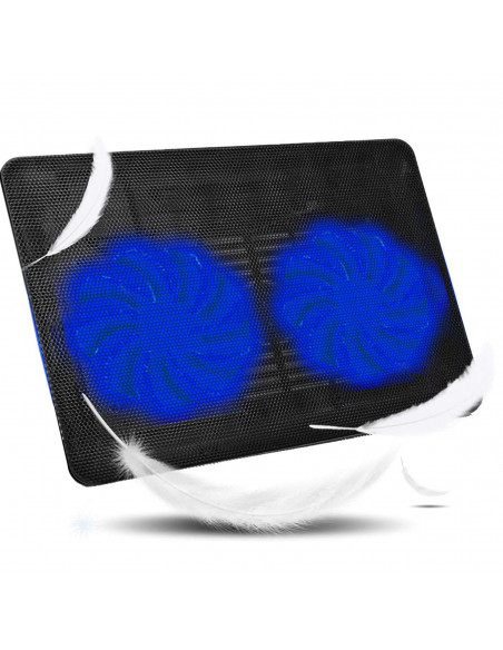 
Nešiojamojo kompiuterio aušinimo kilimėlis su 2 LED ventiliatoriais 12–15,4 colio
