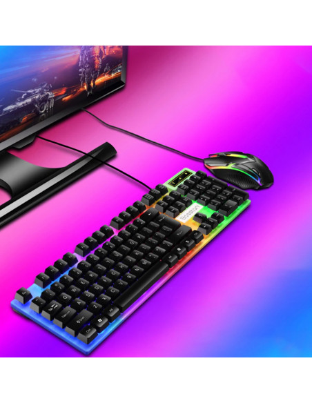 
LED foninio apšvietimo membraninė žaidimų klaviatūra žaidėjams
