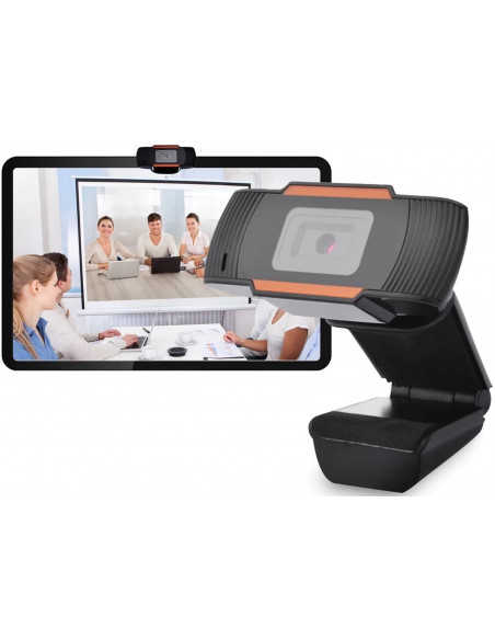 
Internetinė kamera su mikrofonu, skirta nuotolinėms pamokoms internetu, HD USB
