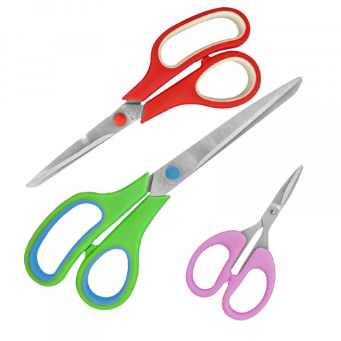 
Universalių mokyklinių žirklių rinkinys - 5 vnt.
