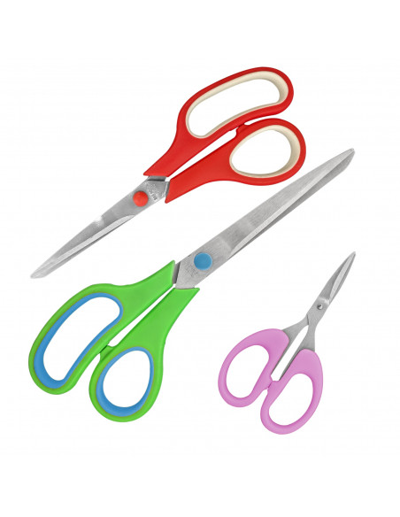 
Universalių mokyklinių žirklių rinkinys - 5 vnt.
