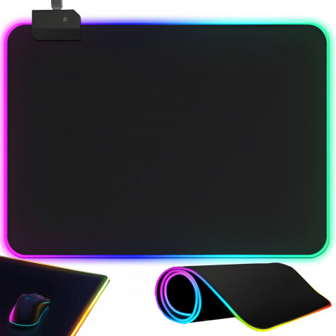 
Žaidimų stalo kilimėlis su apšviestu pelės kilimėliu, 35 x 25 cm
