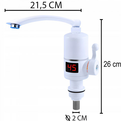
3000 W LED momentinis elektrinis vandens šildytuvas
