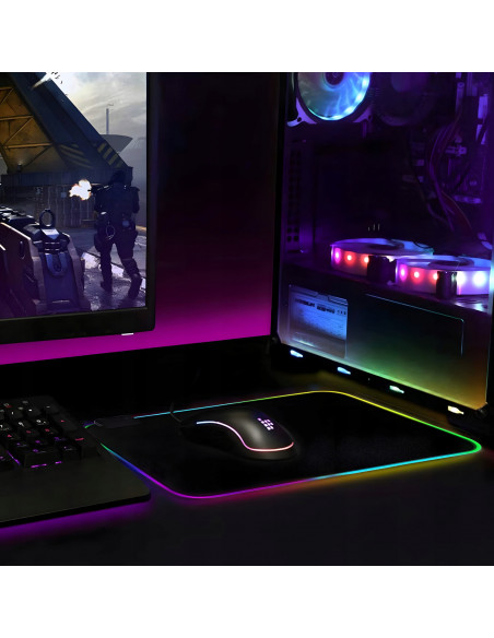 
Žaidimų stalo kilimėlis su apšviestu pelės kilimėliu, 35 x 25 cm
