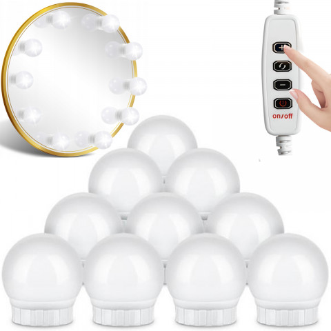 
LED lemputės veidrodiniam tualetiniam staliukui, 10 lygių, 2 m
