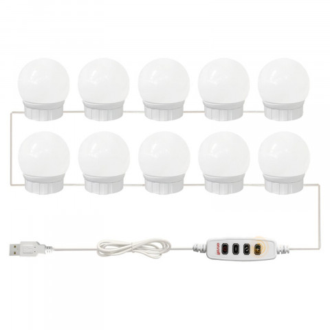 
LED lemputės veidrodiniam tualetiniam staliukui, 10 lygių, 2 m
