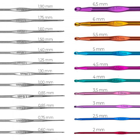 
Nėrimo rinkinys dėžutėje 0,5-6,5 - 50 vnt.
