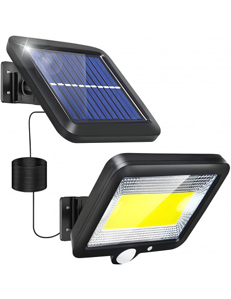 
Lauko saulės energija varomas šviestuvas su prieblandos judesio jutikliais, 100 LED
