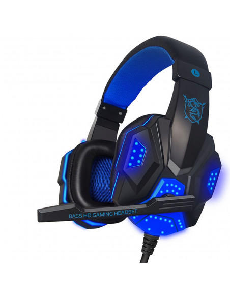 
Laidinės žaidimų ausinės su mikrofonu žaidėjams, USB LED
