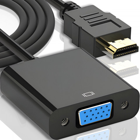 
HDMI - VGA DSUB keitiklio adapteris, 25 cm
