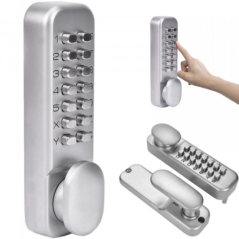 
Kodinė durų rankena su mechanine kodine spyna
