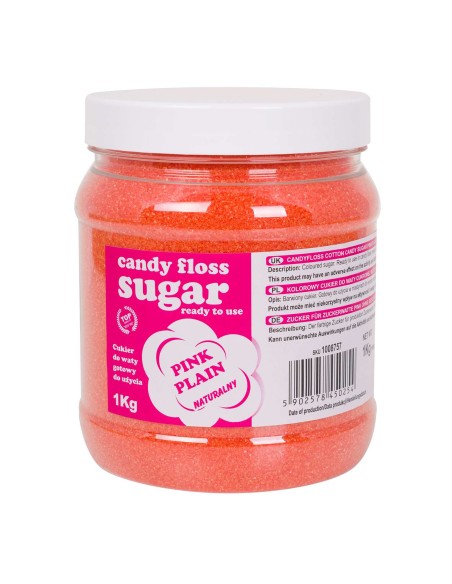 Spalvotas cukrus cukraus vatai rausvas natūralaus cukraus vatos skonio 1kg Spalvotas cukrus cukraus vatai rausvas natūralaus cukraus vatos skonio 1kg