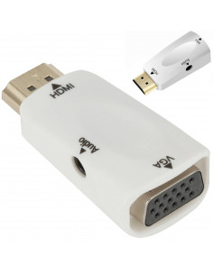 
HDMI - VGA DSUB keitiklio adapteris - baltas
