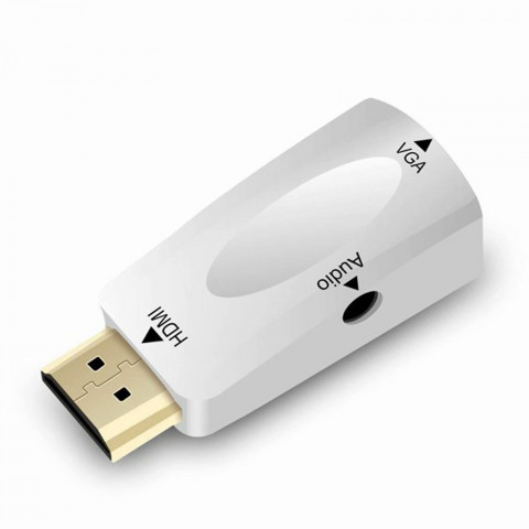 
HDMI - VGA DSUB keitiklio adapteris - baltas
