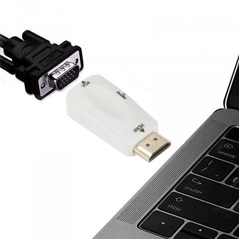 
HDMI - VGA DSUB keitiklio adapteris - baltas
