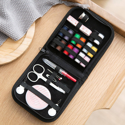 
Siuvėjo kelioninis siuvimo rinkinys, siuvimo organizatorius, adata, smeigtukas, centimetras - rinkinys
