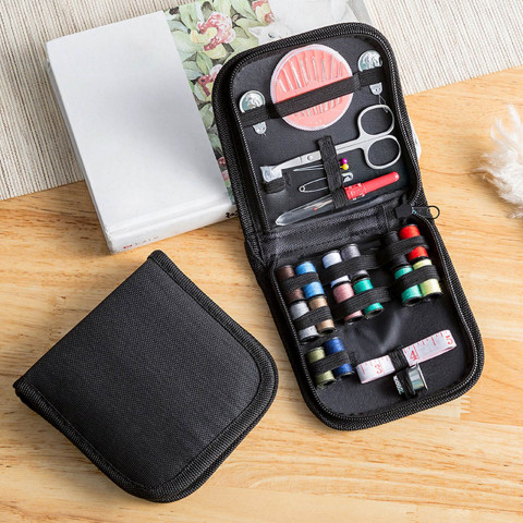 
Siuvėjo kelioninis siuvimo rinkinys, siuvimo organizatorius, adata, smeigtukas, centimetras - rinkinys
