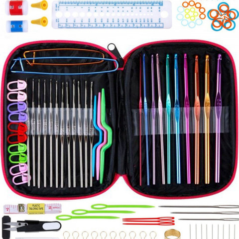 
Metalinių nėrimo vąšelių rinkinys dėžutėje - 100 vnt.
