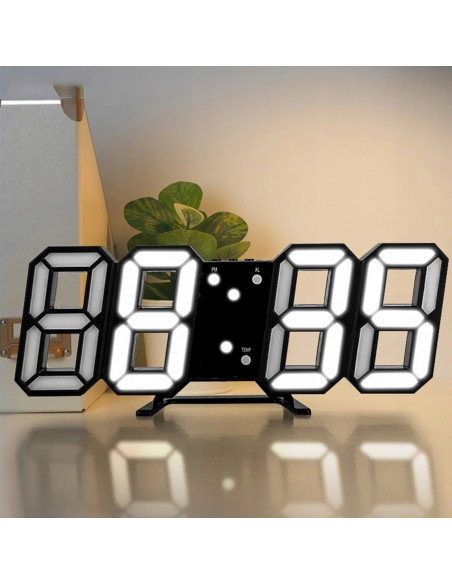 
Elektroninis laikrodis su žadintuvu, data, termometru, foniniu apšvietimu
