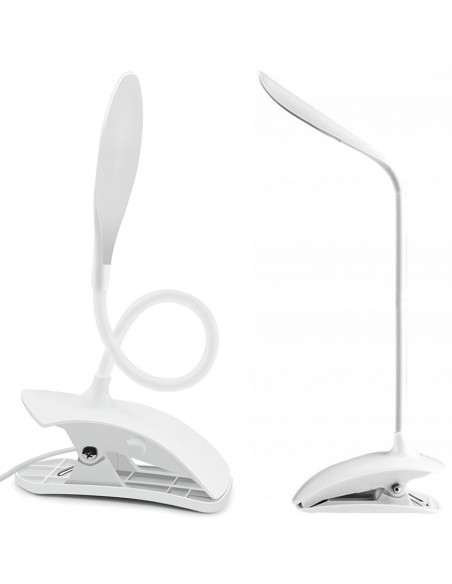 
Mokyklinė stalo lempa, tvirtinama prie stalo spaustuku, 14 LED lempučių
