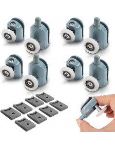 
Dušo kabinos ratukų rinkinys, 23 mm ratukai - 8 vnt.
