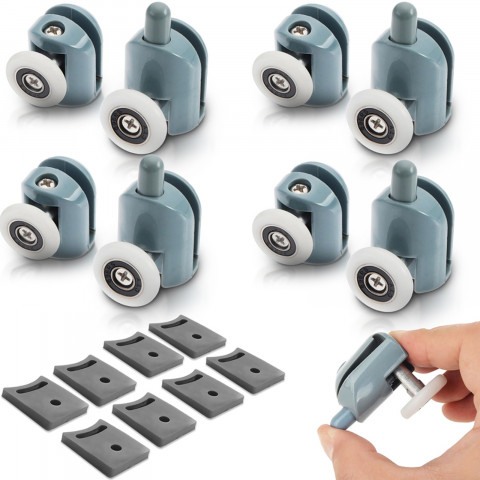 
Dušo kabinos ratukų rinkinys, 23 mm ratukai - 8 vnt.
