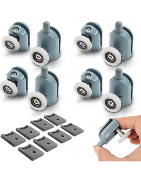 
Dušo kabinos ratukų rinkinys, 23 mm ratukai - 8 vnt.
