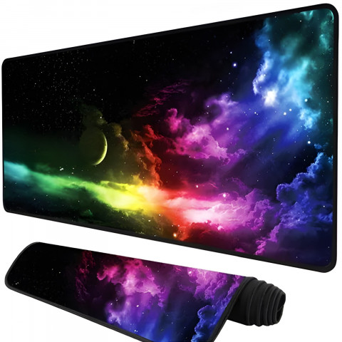 
Žaidimų stalo pelės kilimėlis XXL 90 x 40 cm - vaivorykštės spalvos
