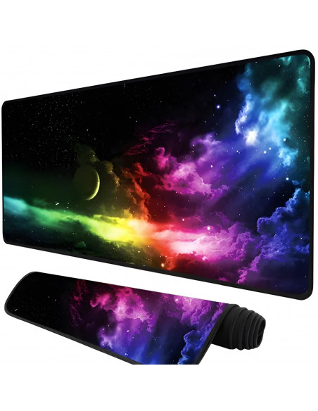 
Žaidimų stalo pelės kilimėlis XXL 90 x 40 cm - vaivorykštės spalvos
