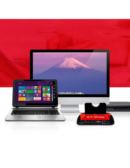 
Prijungimo stotelė 2 HDD SSD SATA IDE 2.5& 39 & 39 3.5& 39 & 39 USB diskams
