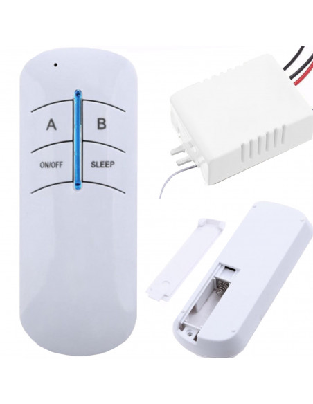 
Belaidis šviesos jungiklis su nuotolinio valdymo pultu 20 m
