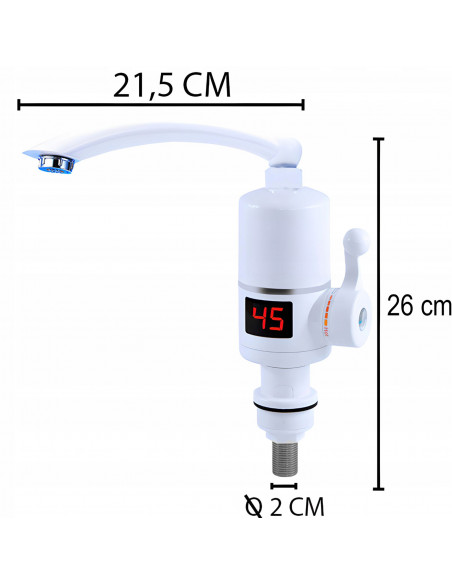 
3000 W LED momentinis elektrinis vandens šildytuvas

