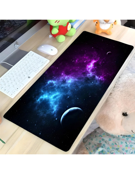 
Žaidimų stalo kilimėlis žaidėjams XXL 80 x 40 cm - galaktika
