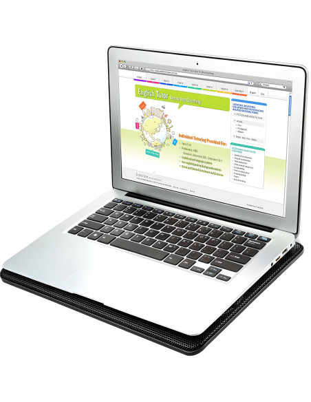 
Nešiojamojo kompiuterio aušinimo kilimėlis su LED foniniu apšvietimu ir 5 ventiliatoriais 12–17 colių
