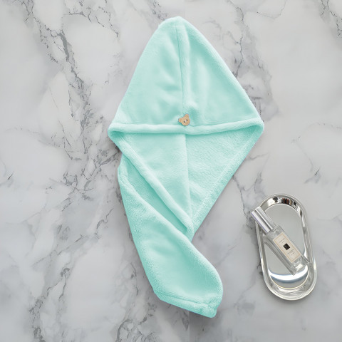 
Turbaninis mikropluošto plaukų džiovinimo rankšluostis, sugeriantis - mėtinis
